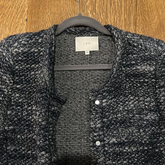 Iro sweater blazer size 38 blue tweed - Picture 2 of 5
